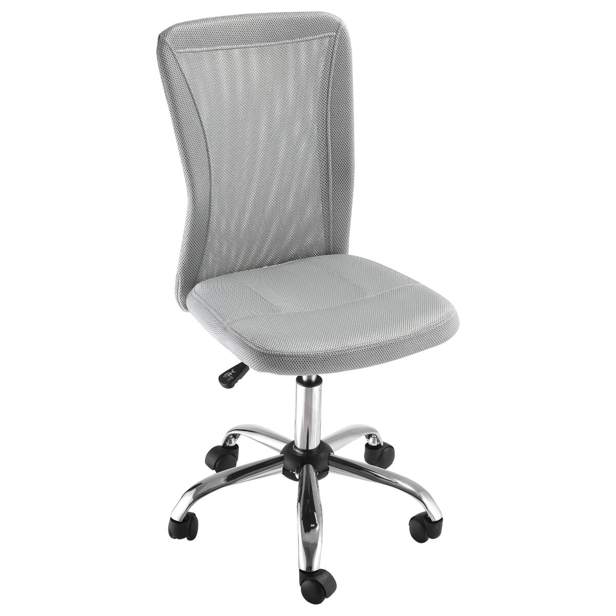 Silla de escritorio giratoria sin brazos silla de malla con altura ajustable carga 100 kg 43x58x90-100 cm gris