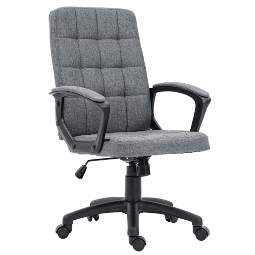 Cadeira de escritório giratória com altura e apoios de braço ajustáveis, estilo moderno, 59x63x96-105,5 cm, cinza escuro Cadeira de escritório giratória com altura e apoios de braço ajustáveis, estilo moderno, 59x63x96-105,5 cm, cinza escuro
