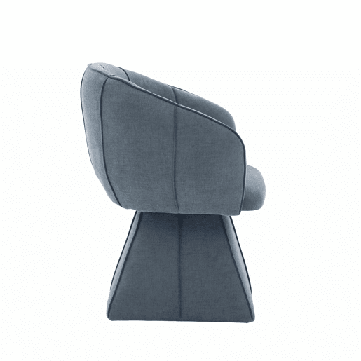 Poltrona giratória individual em chenille, 1 lugar u2014 design ergonómico com encosto alto para adultos e adolescentes, ideal para o quarto e a sala u2014 azul Poltrona giratória individual em chenille, 1 lugar u2014 design ergonómico com encosto alto para adultos e adolescentes, ideal para o quarto e a sala u2014 azul