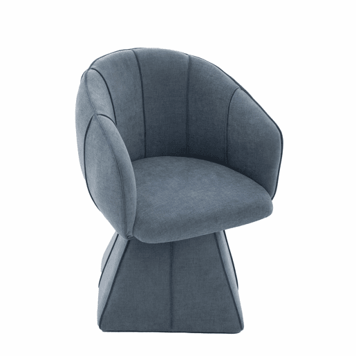 Poltrona giratória individual em chenille, 1 lugar u2014 design ergonómico com encosto alto para adultos e adolescentes, ideal para o quarto e a sala u2014 azul Poltrona giratória individual em chenille, 1 lugar u2014 design ergonómico com encosto alto para adultos e adolescentes, ideal para o quarto e a sala u2014 azul