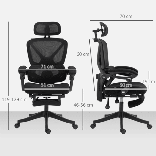Cadeira de escritório reclinável em tela com apoio de cabeça, suporte lombar, apoio para os pés e altura ajustável, capacidade de carga de 135 kg, preta. Cadeira de escritório reclinável em tela com apoio de cabeça, suporte lombar, apoio para os pés e altura ajustável, capacidade de carga de 135 kg, preta.