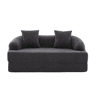 Sofá-cama de 2 lugares - sofá-cama duplo dobrável 2 em 1 com 2 almofadas - chenille multifuncional para a sala de estar e o quarto de hóspedes - cinzento escuro