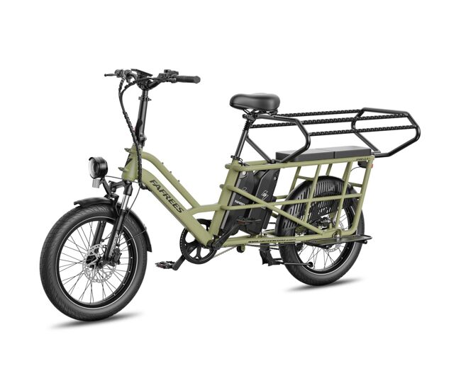 Asiento doble infantil fafrees ff20 cuv bici 30ah, 0-12 años carga 100kg bastidor acero anticorrosivo-verde