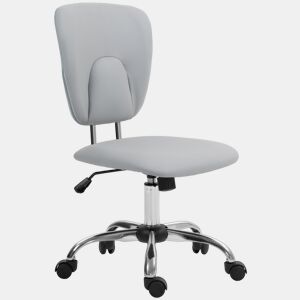 Cadeira de escritório giratória com altura e inclinação ajustáveis para mesa ou estudo, 50x54x87,5-96,5 cm, cinza