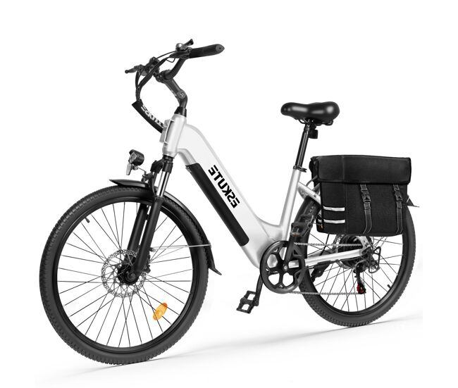 Eskute c202 bicicleta eléctrica 250w 48v17.5ah 26'' accesorios - blanco