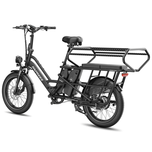 Cadeira dupla criança FAFREES FF20 CUV bicicleta 24AH, 0-12 anos carga 100kg estrutura aço anticorrosivo-preto