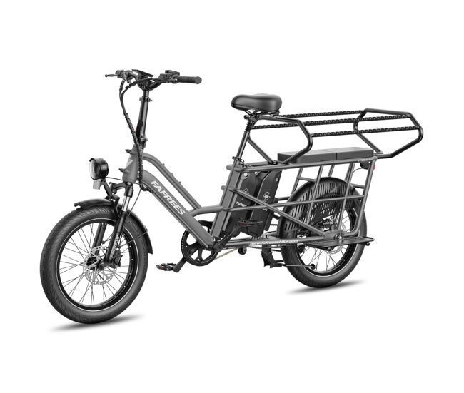 Asiento doble infantil fafrees ff20 cuv bici 30ah, 0-12 años carga 100kg bastidor acero anticorrosivo metalizado-gris