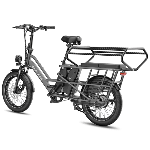 Cadeira dupla criança FAFREES FF20 CUV bike 30AH, 0-12 anos carga 100kg estrutura aço metálico anticorrosivo-cinza