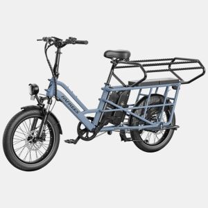Cadeira dupla criança FAFREES FF20 CUV bicicleta 24AH, 0-12 anos carga 100kg estrutura aço anticorrosivo-azul