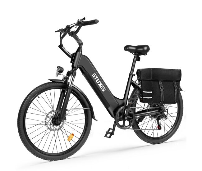 Eskute c202 bicicleta eléctrica 250w 48v17.5ah 26'' accesorios - negro