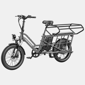 Cadeira dupla criança FAFREES FF20 CUV bike 24AH, 0-12 anos carga 100kg estrutura aço metálico anticorrosivo-cinza