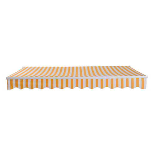 Toldo de parede com braço articulado e manivela, estrutura robusta em alumínio e cobertura em poliéster, 295 x 245 cm, laranja. Toldo de parede com braço articulado e manivela, estrutura robusta em alumínio e cobertura em poliéster, 295 x 245 cm, laranja.