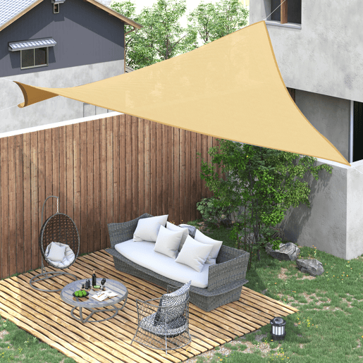 Vela de sombreamento quadrada 3x3 m para jardim, pátio e terraço, em HDPE com proteção UV e respirável, cor areia. Vela de sombreamento quadrada 3x3 m para jardim, pátio e terraço, em HDPE com proteção UV e respirável, cor areia.