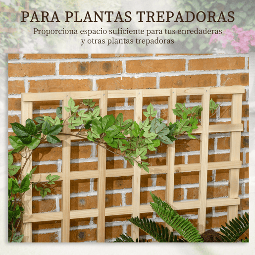 Jardineira de 3 níveis com treliça e tecido não tecido para o cultivo de vegetais, flores e ervas, 95x95x110 cm, cor natural.