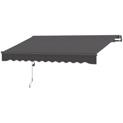 Toldo elétrico retrátil com manivela, inclinação ajustável e proteção UV para jardimterraço, 296 x 250 cm, cinza escuro. Toldo elétrico retrátil com manivela, inclinação ajustável e proteção UV para jardimterraço, 296 x 250 cm, cinza escuro.