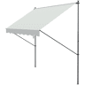 Toldo retrátil manual 300x175x210-310 cm ajustável com manivela, proteção solar UV40+ para varanda e terraço, cor creme.