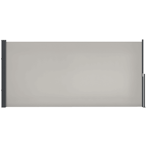 Toldo lateral retrátil, tela de privacidade enrolável, à prova d'água e com proteção UV, cinza claro. Toldo lateral retrátil, tela de privacidade enrolável, à prova d'água e com proteção UV, cinza claro.