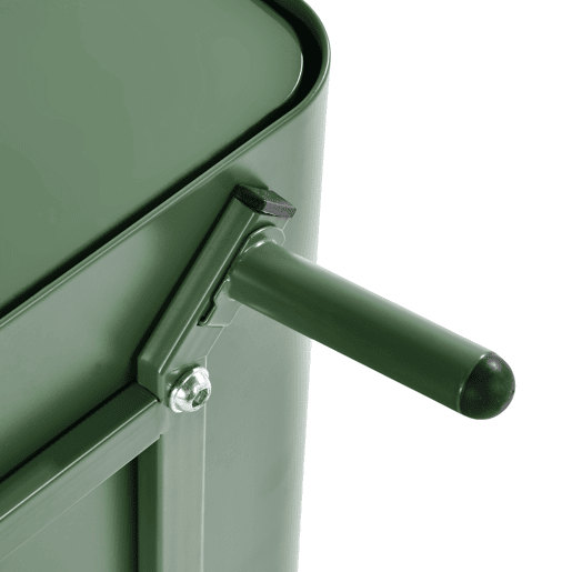 Armário Metálico Pequeno Com Porta e Prateleira Interna, Design Retrô Com Pés de Aço, Móvel Auxiliar Para Sala ou Quarto, Estrutura Resistente e Cantos Arredondados Verde