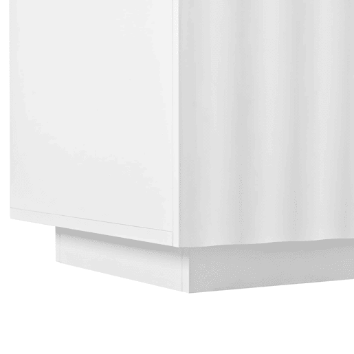 Mesa de centro sem especificações - design ondulado com duas gavetas, estilo moderno e minimalista com espaço de arrumação - branco Mesa de centro sem especificações - design ondulado com duas gavetas, estilo moderno e minimalista com espaço de arrumação - branco