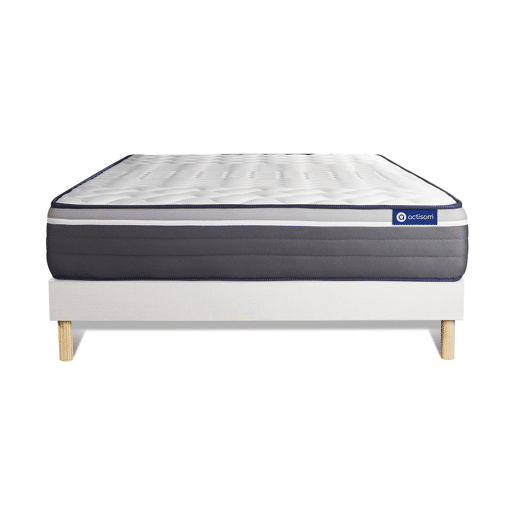 Conjunto de Estrado Branco + Colchão ACTISOM Actimemo Plus (135x200 cm - Espuma Viscoelástica- Altura: 26 cm) Conjunto de Estrado Branco + Colchão ACTISOM Actimemo Plus (135x200 cm - Espuma Viscoelástica- Altura: 26 cm)