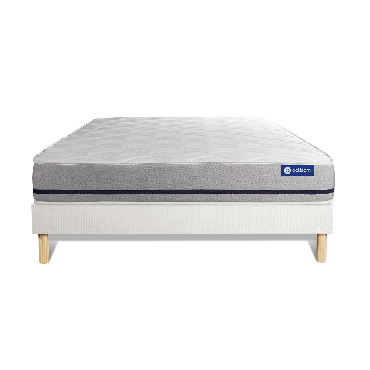 Pack colchón actimemo soft 135x190cm + somier multiláminas, espuma viscoelástica, 3 zonas de confort