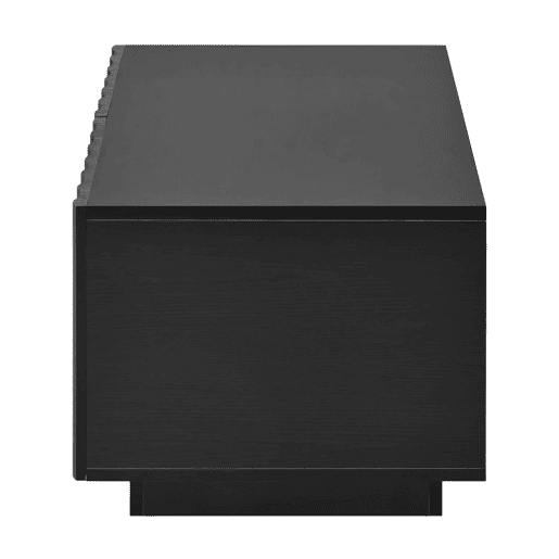 Mesa de centro sem especificações - design ondulado com duas gavetas, estilo minimalista moderno com espaço de arrumação - Preto Mesa de centro sem especificações - design ondulado com duas gavetas, estilo minimalista moderno com espaço de arrumação - Preto