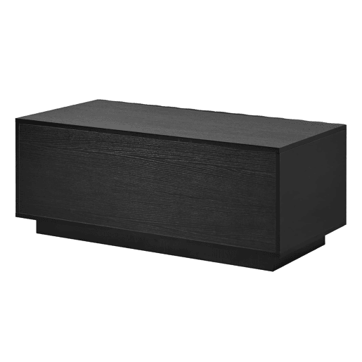 Mesa de centro sem especificações - design ondulado com duas gavetas, estilo minimalista moderno com espaço de arrumação - Preto Mesa de centro sem especificações - design ondulado com duas gavetas, estilo minimalista moderno com espaço de arrumação - Preto