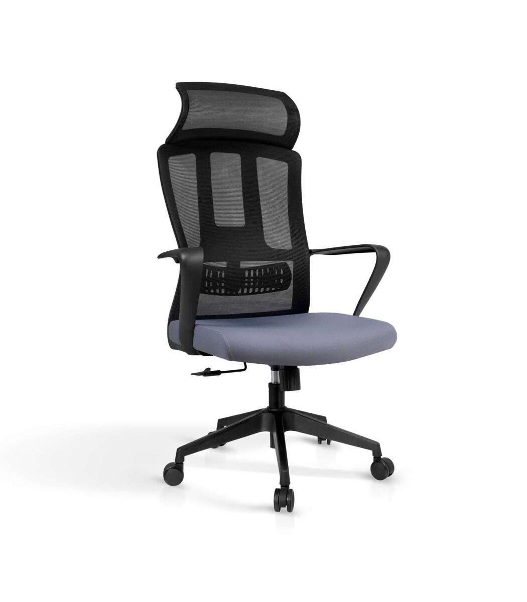 Silla despacho giratoria elevable con reposacabezas ergonómica