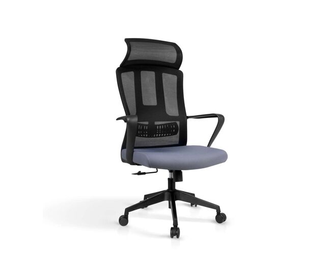 Silla despacho giratoria elevable con reposacabezas ergonómica