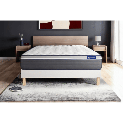 Conjunto de Estrado Branco + Colchão ACTISOM Actilatex Plus (180x200 cm - Espuma Viscoelástica- Altura: 26 cm) Conjunto de Estrado Branco + Colchão ACTISOM Actilatex Plus (180x200 cm - Espuma Viscoelástica- Altura: 26 cm)