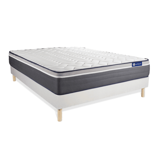 Conjunto de Estrado Branco + Colchão ACTISOM Actilatex Plus (180x200 cm - Espuma Viscoelástica- Altura: 26 cm) Conjunto de Estrado Branco + Colchão ACTISOM Actilatex Plus (180x200 cm - Espuma Viscoelástica- Altura: 26 cm)