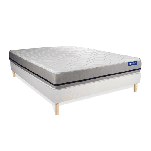 Conjunto de Estrado Branco + Colchão ACTISOM Actimemo Soft (140x200 cm - Espuma Viscoelástica- Altura: 20 cm) Conjunto de Estrado Branco + Colchão ACTISOM Actimemo Soft (140x200 cm - Espuma Viscoelástica- Altura: 20 cm)