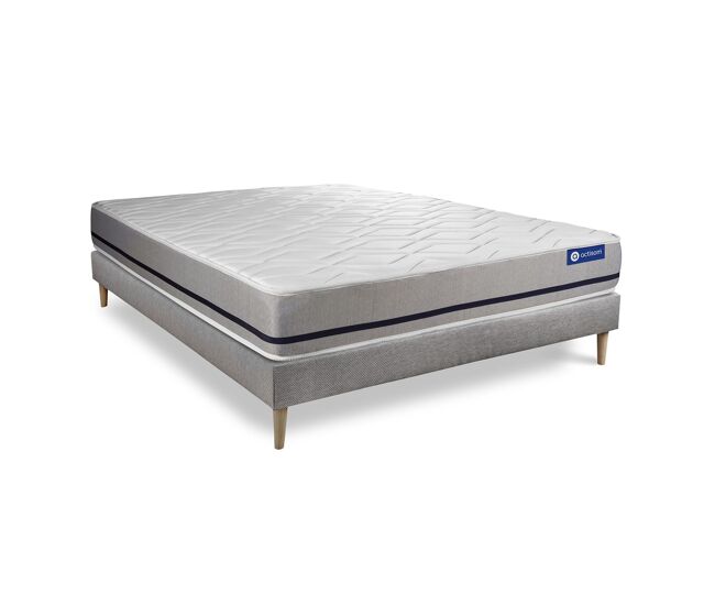 Pack colchón actimemo soft 135x190cm + somier, espuma viscoelástica, 3 zonas de confort
