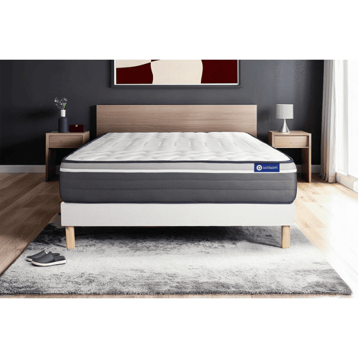 Conjunto de Estrado Branco + Colchão ACTISOM Actilatex Plus (160x200 cm - Espuma Viscoelástica- Altura: 26 cm) Conjunto de Estrado Branco + Colchão ACTISOM Actilatex Plus (160x200 cm - Espuma Viscoelástica- Altura: 26 cm)