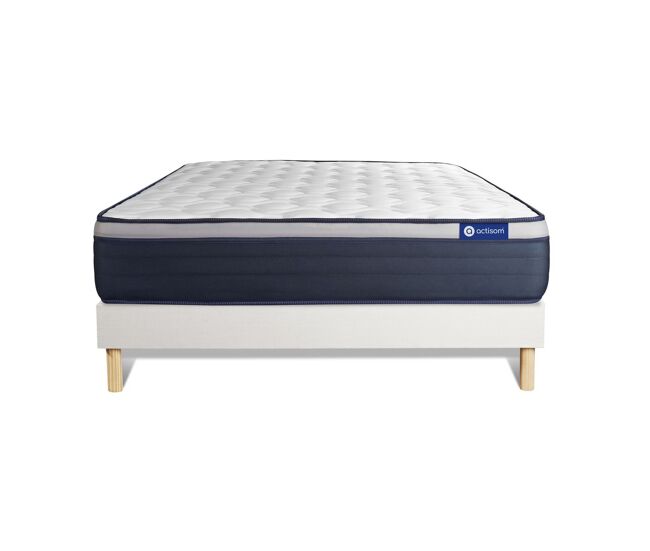 Pack colchón actiflex max 140x200cm + somier multiláminas, muelles ensacados y espuma viscoelástica, 3 zonas de confort