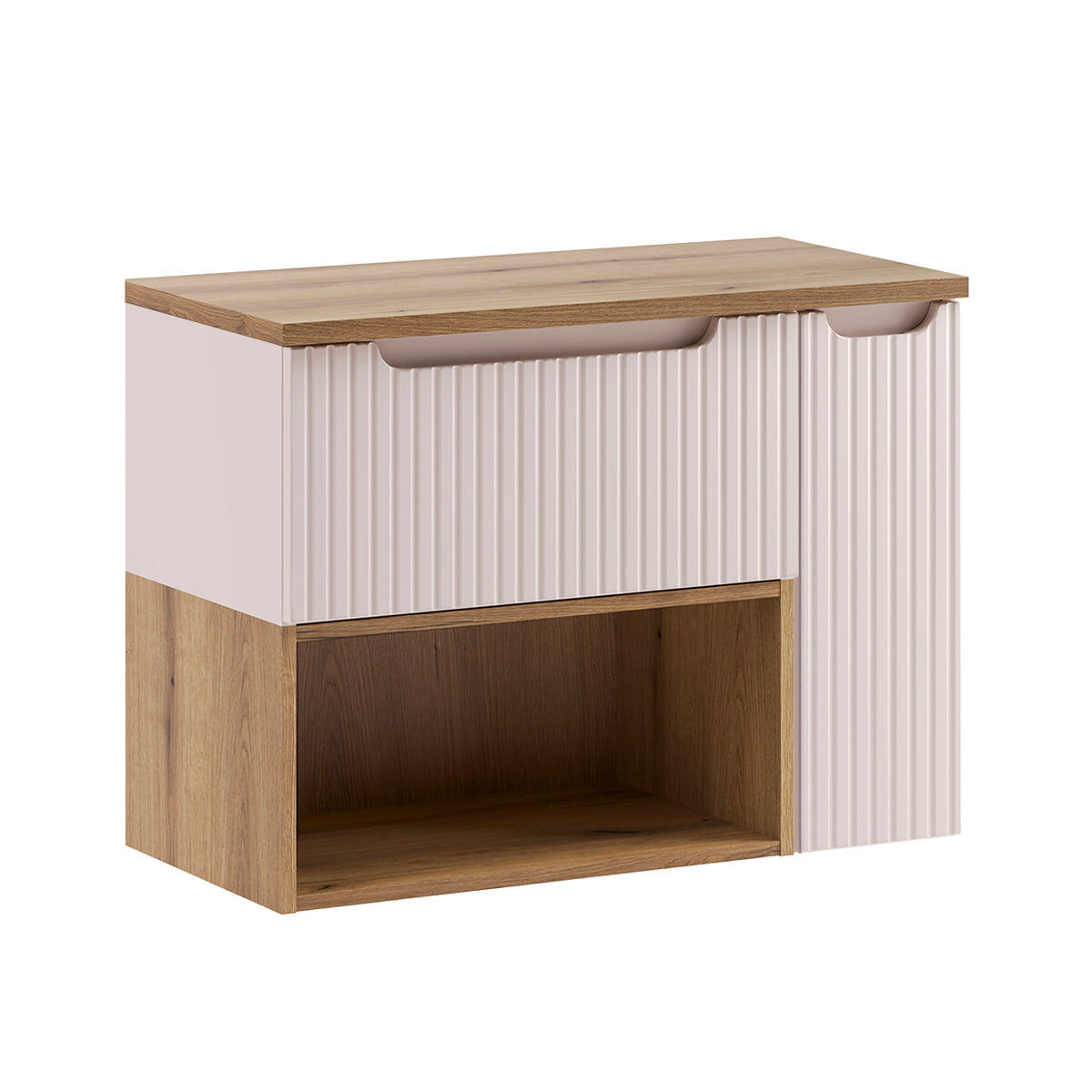 Mueble tocador 80cm nicho riva cashmere y madera