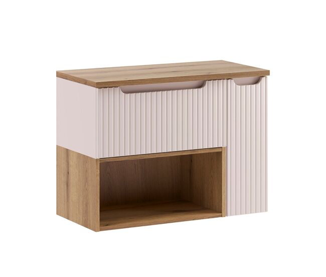 Mueble tocador 80cm nicho riva cashmere y madera