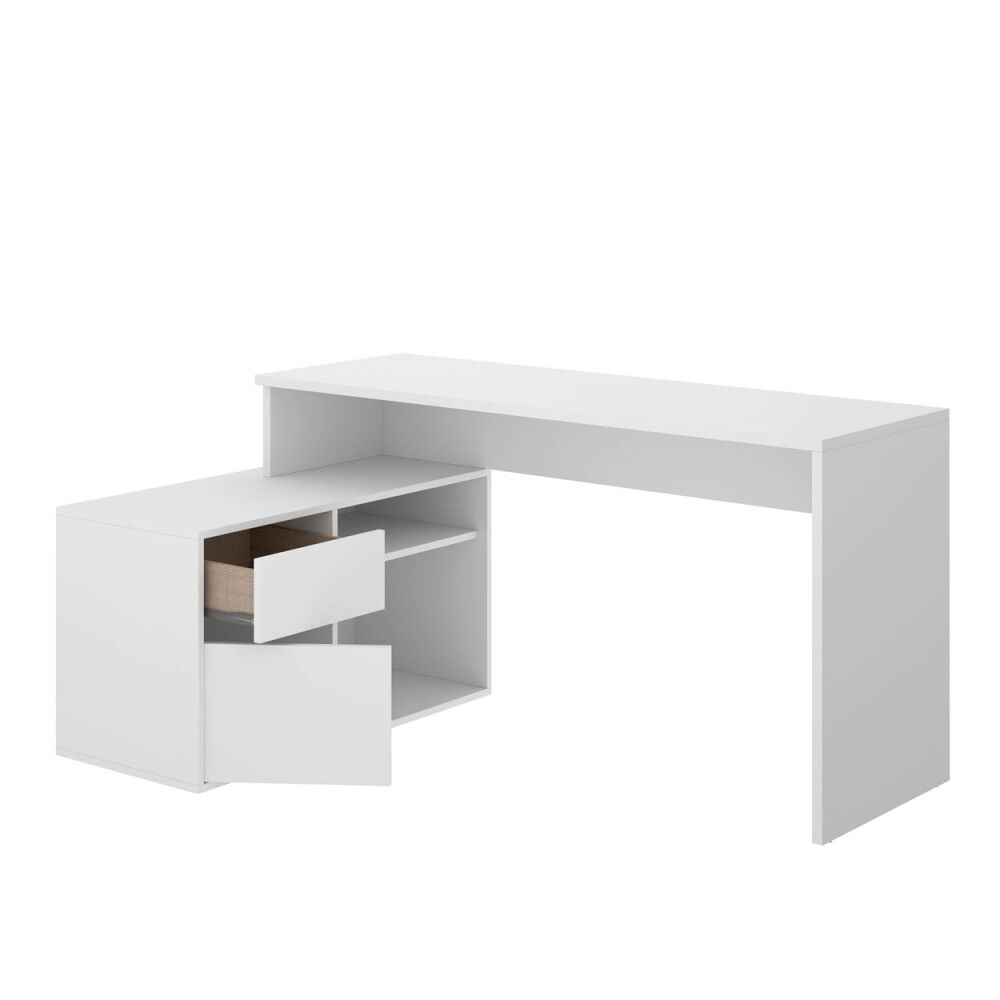 Mesa escritorio en l otto - blanco