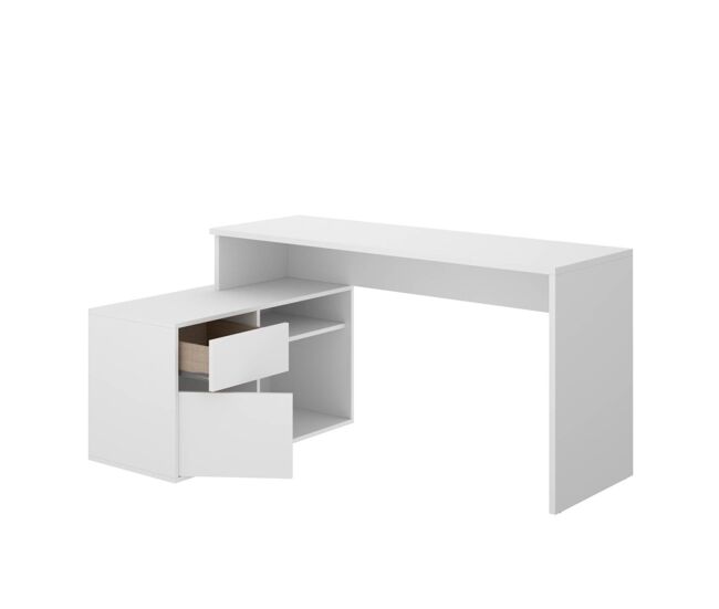 Mesa escritorio en l otto - blanco