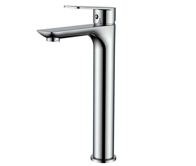 Grifo lavabo alto monomando, grifo baño misisipi cromado, acero inoxidable 304 fría/caliente