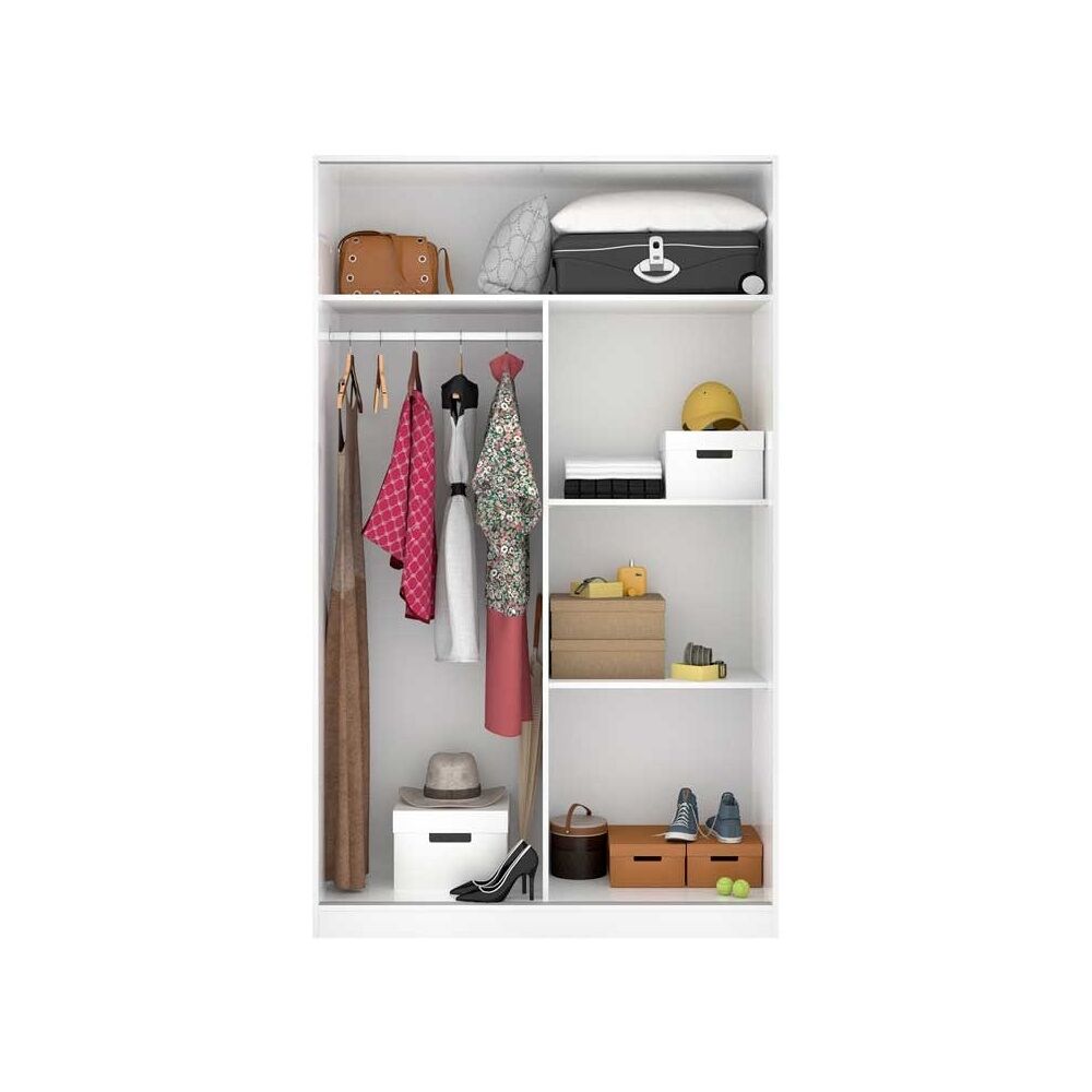 Armario de dos puertas correderas seven - blanco