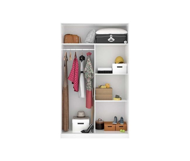 Armario de dos puertas correderas seven - blanco