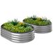 Juego de 2 Jardineras de Exterior Juego de 2 Jardineras de Exterior Plateado