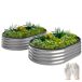 Juego de 2 Jardineras de Exterior Juego de 2 Jardineras de Exterior Plateado
