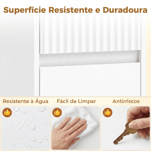 HOMCOM Armário Alto de Casa de Banho, Móvel Auxiliar Estreito com Gaveta, Design Canelado, Prateleira Ajustável, Prateleiras Abertas, para Espaços Pequenos, 33x30x172 cm, Branco
