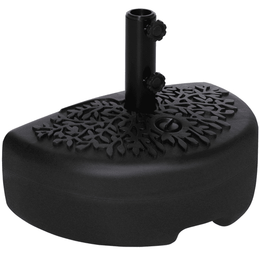 Base de Parede para Chapéu de Sol Suporte Semicircular para Chapéu de Sol Preenchido com Areia 21kg ou Água 18kg para Ja