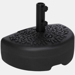 Base de Parede para Chapéu de Sol Suporte Semicircular para Chapéu de Sol Preenchido com Areia 21kg ou Água 18kg para Ja