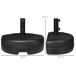 Base de Pared para Sombrilla Soporte Semicircular 50x31 Base de Pared para Sombrilla Soporte Semicircular 50x31 Negro