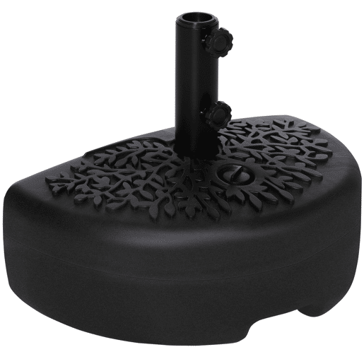 Base de Parede para Chapéu de Sol Suporte Semicircular para Chapéu de Sol Preenchido com Areia 21kg ou Água 18kg para Ja