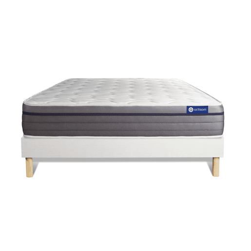 Conjunto de Estrado Branco + Colchão ACTISOM Actiflex zen (160x200 cm - molas ensacadas y Viscoelástica- Altura: 26 cm) Conjunto de Estrado Branco + Colchão ACTISOM Actiflex zen (160x200 cm - molas ensacadas y Viscoelástica- Altura: 26 cm)